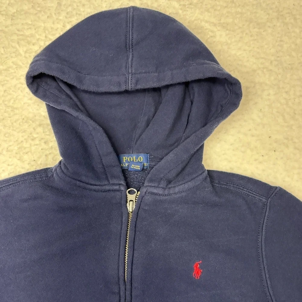 Polo Ralph Lauren Kids Blue Full Zip Fleece Hoodie